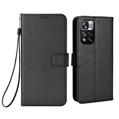 Custodia Portafoglio In Pelle Cover con Supporto BY6 per Xiaomi Poco X4 NFC Nero