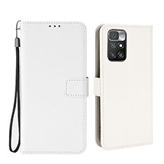 Custodia Portafoglio In Pelle Cover con Supporto BY6 per Xiaomi Redmi 10 (2022) Bianco