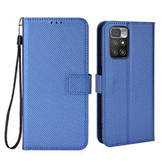 Custodia Portafoglio In Pelle Cover con Supporto BY6 per Xiaomi Redmi 10 4G Blu