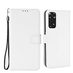 Custodia Portafoglio In Pelle Cover con Supporto BY6 per Xiaomi Redmi Note 11 4G (2022) Bianco