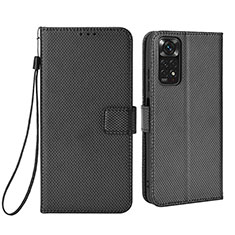 Custodia Portafoglio In Pelle Cover con Supporto BY6 per Xiaomi Redmi Note 11 4G (2022) Nero