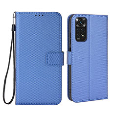 Custodia Portafoglio In Pelle Cover con Supporto BY6 per Xiaomi Redmi Note 11S 4G Blu