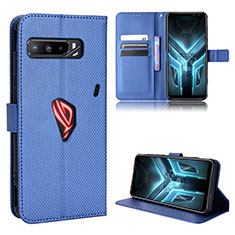 Custodia Portafoglio In Pelle Cover con Supporto BY7 per Asus ROG Phone 3 Strix ZS661KS Blu