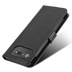 Custodia Portafoglio In Pelle Cover con Supporto BY7 per Asus ROG Phone 6 Pro Nero