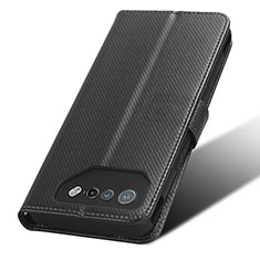 Custodia Portafoglio In Pelle Cover con Supporto BY7 per Asus ROG Phone 7 Ultimate Nero