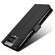 Custodia Portafoglio In Pelle Cover con Supporto BY7 per Asus Zenfone 7 Pro ZS671KS Nero