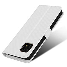 Custodia Portafoglio In Pelle Cover con Supporto BY7 per Sharp Aquos Sense6s Bianco