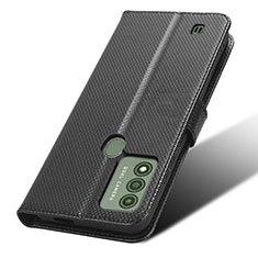 Custodia Portafoglio In Pelle Cover con Supporto BY7 per Wiko Voix Nero