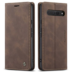 Custodia Portafoglio In Pelle Cover con Supporto C01S per Google Pixel 7 Pro 5G Marrone