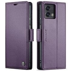 Custodia Portafoglio In Pelle Cover con Supporto C01S per Motorola Moto G Stylus (2023) 5G Viola