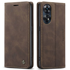 Custodia Portafoglio In Pelle Cover con Supporto C01S per Oppo Reno8 T 4G Marrone