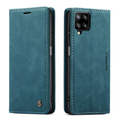 Custodia Portafoglio In Pelle Cover con Supporto C01S per Samsung Galaxy A12 5G Blu