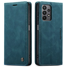 Custodia Portafoglio In Pelle Cover con Supporto C01S per Samsung Galaxy A23 4G Blu