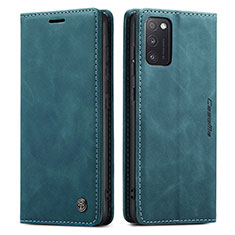 Custodia Portafoglio In Pelle Cover con Supporto C01S per Samsung Galaxy A41 Blu