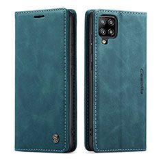 Custodia Portafoglio In Pelle Cover con Supporto C01S per Samsung Galaxy A42 5G Blu