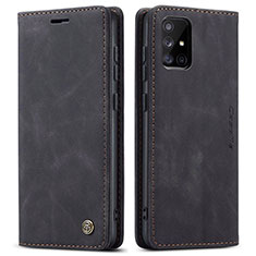 Custodia Portafoglio In Pelle Cover con Supporto C01S per Samsung Galaxy A71 4G A715 Nero