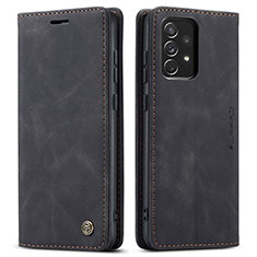 Custodia Portafoglio In Pelle Cover con Supporto C01S per Samsung Galaxy A72 4G Nero