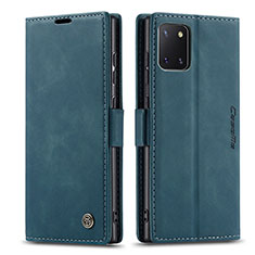 Custodia Portafoglio In Pelle Cover con Supporto C01S per Samsung Galaxy A81 Blu