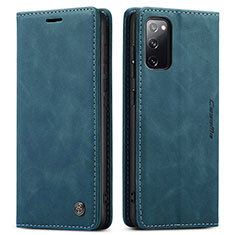 Custodia Portafoglio In Pelle Cover con Supporto C01S per Samsung Galaxy S20 FE (2022) 5G Blu