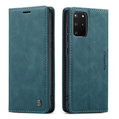 Custodia Portafoglio In Pelle Cover con Supporto C01S per Samsung Galaxy S20 Plus 5G Blu