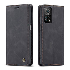 Custodia Portafoglio In Pelle Cover con Supporto C01S per Xiaomi Mi 10T 5G Nero