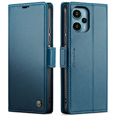 Custodia Portafoglio In Pelle Cover con Supporto C01S per Xiaomi Poco F5 5G Blu