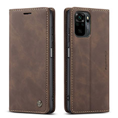 Custodia Portafoglio In Pelle Cover con Supporto C01S per Xiaomi Poco M5S Marrone