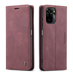 Custodia Portafoglio In Pelle Cover con Supporto C01S per Xiaomi Poco M5S Rosso Rosa