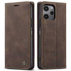 Custodia Portafoglio In Pelle Cover con Supporto C01S per Xiaomi Poco M6 Pro 5G Marrone