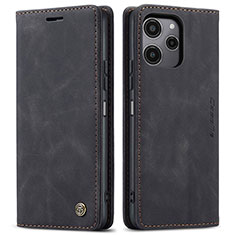 Custodia Portafoglio In Pelle Cover con Supporto C01S per Xiaomi Poco M6 Pro 5G Nero