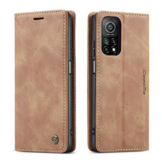 Custodia Portafoglio In Pelle Cover con Supporto C01S per Xiaomi Redmi K30S 5G Marrone Chiaro