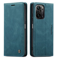 Custodia Portafoglio In Pelle Cover con Supporto C01S per Xiaomi Redmi K40 Pro 5G Blu