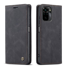 Custodia Portafoglio In Pelle Cover con Supporto C01S per Xiaomi Redmi Note 10 4G Nero