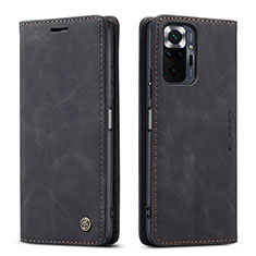 Custodia Portafoglio In Pelle Cover con Supporto C01S per Xiaomi Redmi Note 10 Pro 4G Nero