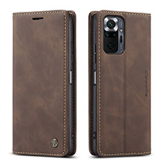 Custodia Portafoglio In Pelle Cover con Supporto C01S per Xiaomi Redmi Note 10 Pro Max Marrone