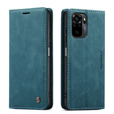 Custodia Portafoglio In Pelle Cover con Supporto C01S per Xiaomi Redmi Note 10S 4G Blu