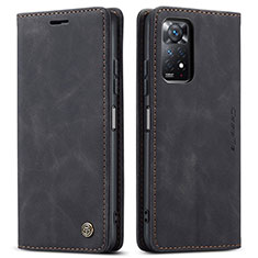 Custodia Portafoglio In Pelle Cover con Supporto C01S per Xiaomi Redmi Note 11 Pro 5G Nero