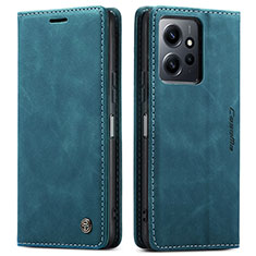 Custodia Portafoglio In Pelle Cover con Supporto C01S per Xiaomi Redmi Note 12 4G Blu