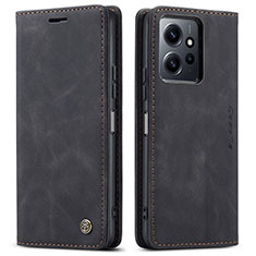 Custodia Portafoglio In Pelle Cover con Supporto C01S per Xiaomi Redmi Note 12 4G Nero