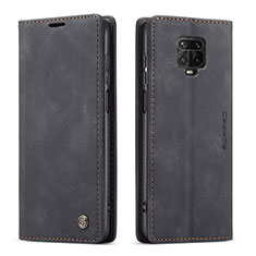 Custodia Portafoglio In Pelle Cover con Supporto C01S per Xiaomi Redmi Note 9S Nero