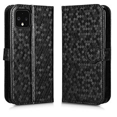 Custodia Portafoglio In Pelle Cover con Supporto C01X per Google Pixel 4 Nero