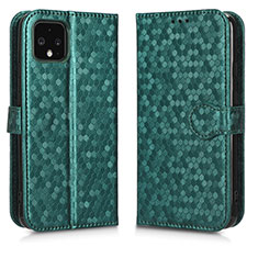 Custodia Portafoglio In Pelle Cover con Supporto C01X per Google Pixel 4 Verde