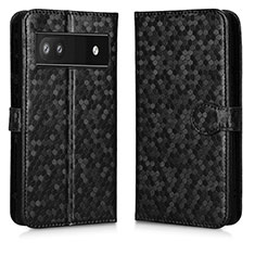 Custodia Portafoglio In Pelle Cover con Supporto C01X per Google Pixel 6a 5G Nero