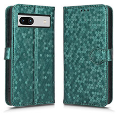 Custodia Portafoglio In Pelle Cover con Supporto C01X per Google Pixel 7a 5G Verde