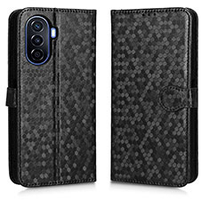 Custodia Portafoglio In Pelle Cover con Supporto C01X per Huawei Enjoy 50 Nero