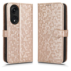 Custodia Portafoglio In Pelle Cover con Supporto C01X per Huawei Honor X5 Plus Oro