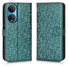 Custodia Portafoglio In Pelle Cover con Supporto C01X per Huawei Honor X7 Verde