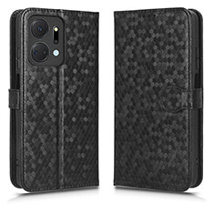 Custodia Portafoglio In Pelle Cover con Supporto C01X per Huawei Honor X7a Nero