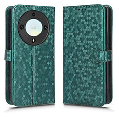 Custodia Portafoglio In Pelle Cover con Supporto C01X per Huawei Honor X9a 5G Verde