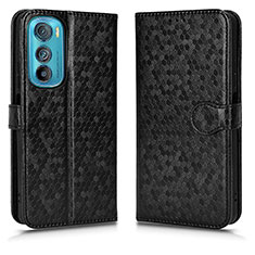 Custodia Portafoglio In Pelle Cover con Supporto C01X per Motorola Moto Edge 30 5G Nero